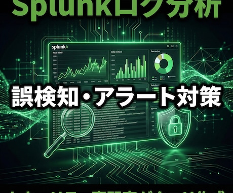 Splunkの誤検知削減・検索クエリを作成します 標準偏差などを用いた「本当に危険なアラート」検知ルールを作成 イメージ1