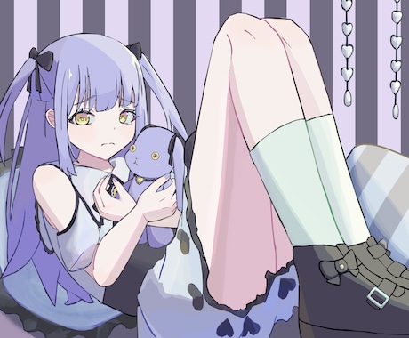 明るいくかわいい雰囲気のイラストをお描きします SNSアイコン、動画サムネイル、観賞用にどうぞ！ イメージ2
