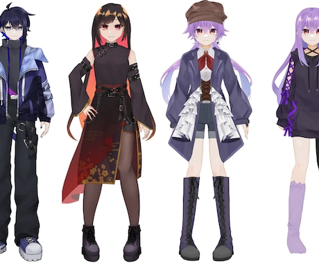 Vtuberモデルキャラデザ〜モデリングします サービス価格内で表情差分+3、ロゴも作成いたします！ イメージ1