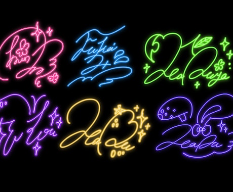 女児アニメのような可愛い魅力的なサインを制作します 女児アニメのような個性的で可愛いサインを描きます！ イメージ2