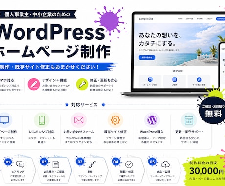 ホームページの作成＆サイトの使い方丁寧に教えます 製作後のサポートも充実！！ビデオチャットでのレクチャー付き！ イメージ1