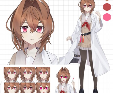 お手頃価格で高品質で魅力的な立ち絵を制作します IRIAM/TRPG/配信者さん/ゲーム用立ち絵 イメージ2