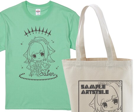 グッズイラストを作ります Tシャツ・アクスタ・・印刷物はお任せください！ イメージ2
