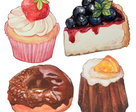 綺麗でリアルな水彩イラストを作成します パッケージ・メニュー・本・フライヤーなどの挿絵が欲しい方に イメージ2