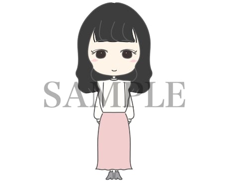 男子も可！ゆるくて可愛い女の子のアイコン描きます Illustrator使用★ブログやSNSのアイコンに！ イメージ2