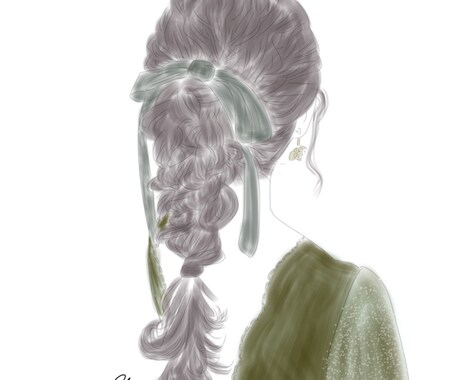 シンプルな線画を描きます お写真を元に特別な日、普段の何気ない格好のあなたを描きます イメージ2