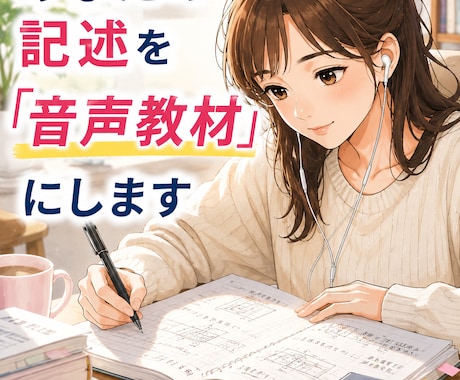一級建築士製図試験の記述課題を音声教材にします あなたが今学習している記述問題を、いつでも聴ける音声教材に！ イメージ1