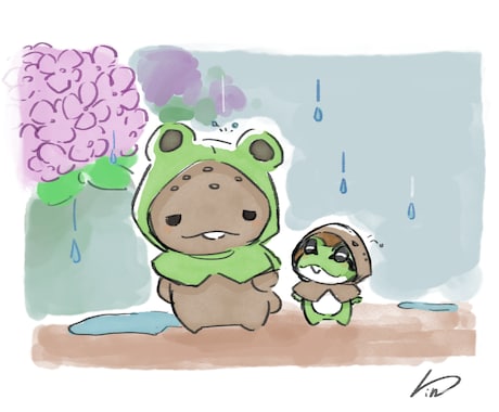 ゆるくてかわいい生き物のイラストを描きます 挿し絵やアイコン、グッズ等にいかがでしょうか イメージ2