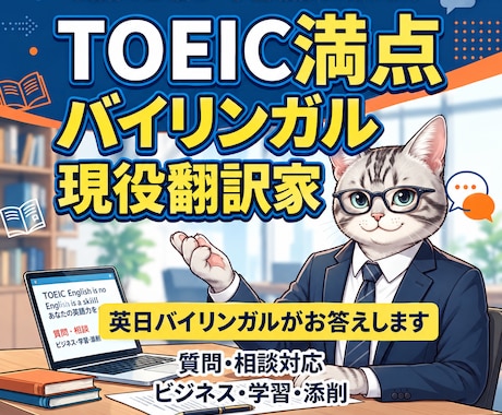 TOEIC満点のバイリンガルが質問・相談対応します イメージ1