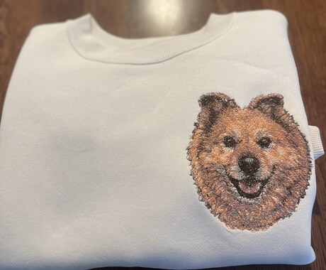 愛犬を刺繍にしたスウェットを作っています 愛犬そっくりな高品質スウェットを作ることができます。 イメージ2