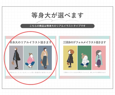 おしゃれで高級感ある等身大イラスト描きます シンプルだけど洗練された特別な一枚をお届けします イメージ2
