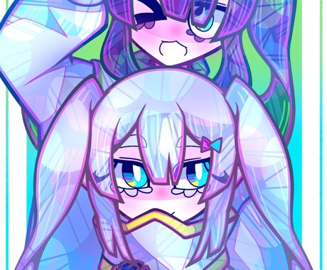 カートゥーン調の可愛いイラスト描きます キラキラしたカートゥーン調の絵柄でイラストを制作しております イメージ2