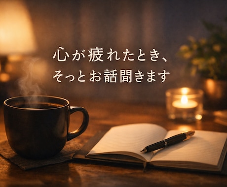 ひとりで抱えなくていい場所で、静かにお話を聞きます ｢こんなこと話していいのかな？｣その気持ちのままで大丈夫。 イメージ1