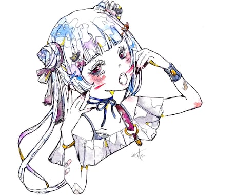 歌ってみた用のオリジナルサムネを描きます アナログで差別化必須⭐︎SNSでの宣伝サービスもします！ イメージ1