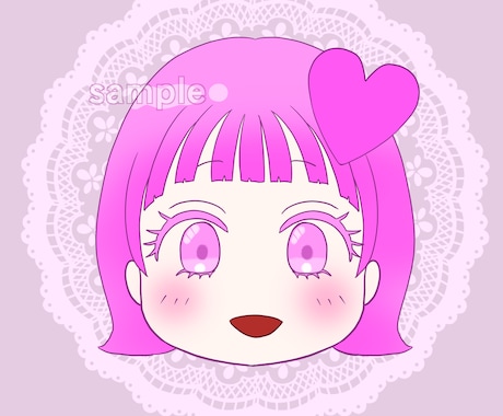 推しカラーアイコン描きます｜量産ちび・7色選べます 推しとお揃い色で“ちゃんと可愛い”アイコンに仕上げます♡ イメージ2