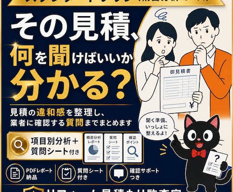 水回りリフォーム見積を精密分析します 【スタンダードプラン：精密分析コース】 イメージ1
