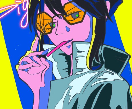 レトロポップなアイコン/イラスト描きます 目を引く！レトロで個性的なイラスト イメージ1