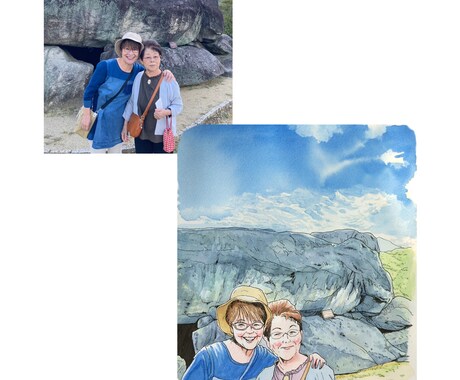 写真から~なんとなく似顔絵~を描きます 商用利用OK 名刺・チラシ またはプレゼント等にご活用下さい イメージ2