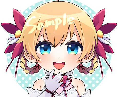 POPで可愛いミニキャラアイコン描きます SNSのアイコン等に使える自分だけの可愛いデフォルメイラスト イメージ2