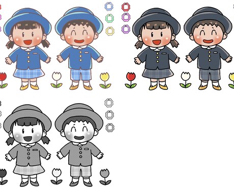 可愛いイラスト(表情差分)5点セット描きます 動画用、その他シンプルで可愛いイラスト描きます。 イメージ2