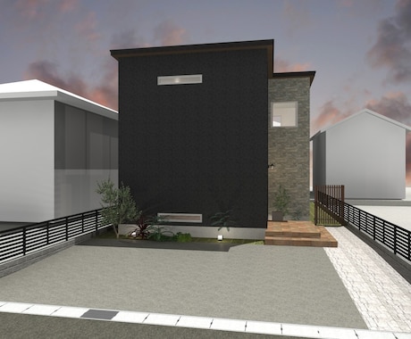 戸建て住宅◆おうちの外観パースを作成します 検討中でもOK！複数パターンで理想のカタチを見つけましょう！ イメージ2