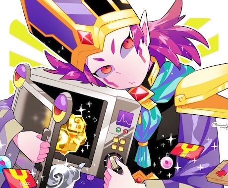 1枚絵イラスト描きます 目に留まるポップで色鮮やかなイラスト イメージ1