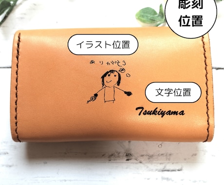 名前や絵を彫刻したカードケース・名刺入れを作ります レーザー彫刻でオリジナルアイテムを作ります イメージ2