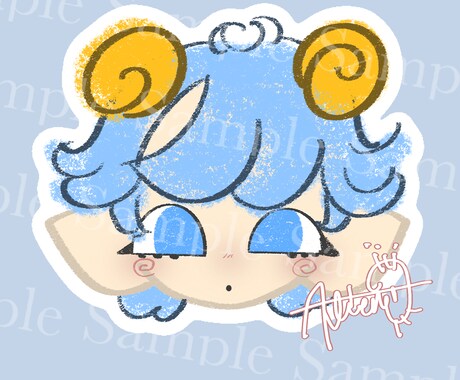 ゆるっと可愛いミニミニアイコン制作します セットでも可愛い顔のみアイコン！ イメージ1