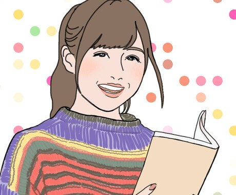写真を元に似顔絵を描きます あたたかい雰囲気の似顔絵を描きます イメージ2