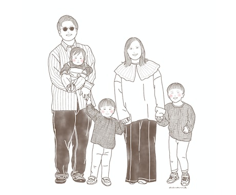 大切な思い出を、やさしい似顔絵にします 記念日も、何気ない日常も。大切なあの日の思い出を特別な1枚に イメージ2