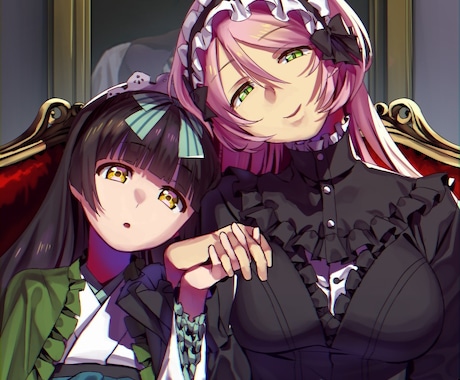 キャラクター全身【グリザイユ塗】承ります 重厚で高級感のあるリアルなライディングのイラストを制作 イメージ2