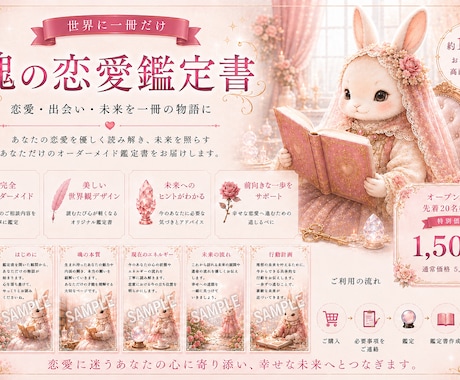 世界に一冊だけの魂の恋愛鑑定書をお作りします イメージ1