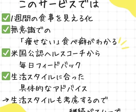 食&生活習慣から“痩せにくさの原因”見える化します 7日間 食事分析サービス＼人生最後のダイエットにしたい方へ／ イメージ2