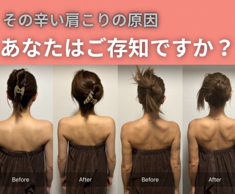 肩甲骨整体師が肩こりの原因を一緒に整理します 肩こりの原因、肩甲骨のプロが教えます イメージ1