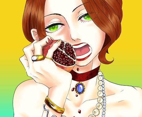 パキッとした色合いのイラスト描きます 女性は可愛いだけじゃない!格好いい女性描きます。 イメージ1