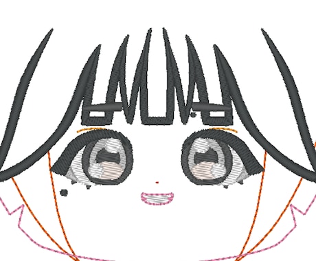 オリジナルぬいぐるみのお顔刺繍制作します ご自身で縫製を行いたい方向けにお顔の刺繍を代行します イメージ2