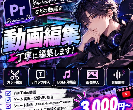 動画を12月３１日まで限定低価格で丁寧に編集します イメージ1