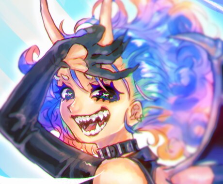 かわいい女の子のイラスト描きます ビビットカラーなサブカル系女子が得意です! イメージ2