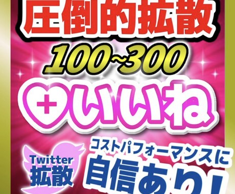 ツイート100いいね～300いいね超えまで拡散ます 圧巻の300いいね！宣伝・集客・拡散・フォロワー獲得コスパ◎ イメージ1