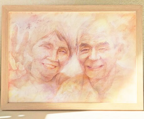 手描き”似顔絵でお客様の特別な日をお手伝いします キャンバスボードに絵具と色鉛筆にてお描きいたします！ イメージ1