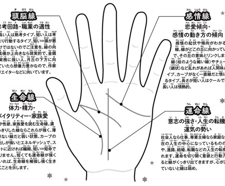 低価格！簡潔に手相占い致します 手相から、恋愛運、仕事運、金運など特定のテーマに絞れます イメージ2