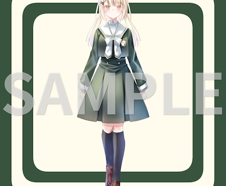 表情パーツ分け済制服お嬢様の立ち絵を販売します パーツを組み合わせて自由に表情差分を作れます イメージ2