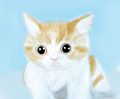 お写真からやさしいペットイラストを描きます 大切なペットをやさしい雰囲気で描きます イメージ1
