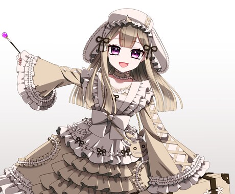 商用利用込みデフォルメ3000円から。依頼できます ファンタジーな衣装＆アニメ塗り＆フリルが得意です イメージ1