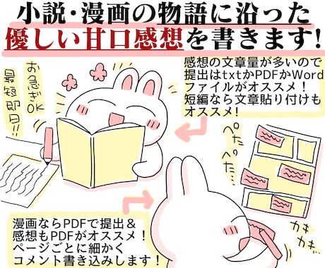 貴方の小説や漫画を優しい感想やPV動画で応援します イメージ1