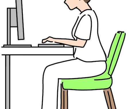 デスクワークでの座り方、立ち仕事での立ち方教えます デスクワークの座り方や立ち姿勢の意識のポイントや体の使い方 イメージ1