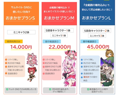 配信者様向け安心◎/可愛いイラストをお描きします ややこしい権利など込みの安心プランで、お使いいただけます。 イメージ2