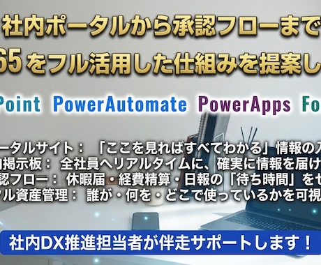 M365をフル活用した仕組みを提案ます 社内ポータル作成から承認フローまで イメージ1