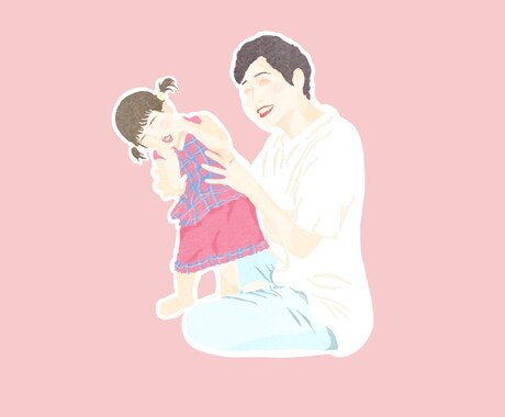 顔を描かない優しい水彩のイラストを作ります 写真が苦手な方にも選ばれる、ウェルカムボード・似顔絵イラスト イメージ2