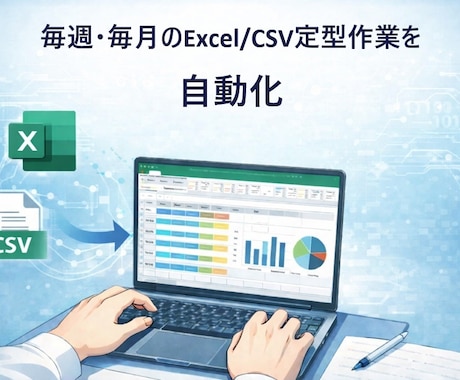 Excel・CSVの集計作業を自動化します 毎月の手作業の定型作業を減らして、ミスと時間を削減します イメージ1